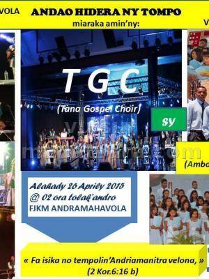 Tana Gospel Choir sy Amboaram-Peo Manga au FJKM Andramahavola