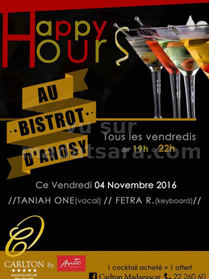 Taniah ONE‍ & Fetra R. - Bistrot d'Anosy Carlton‍ Happy hours