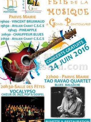 Tao Ravao quartet en concert à Gond Pontouvre - fête de la musique