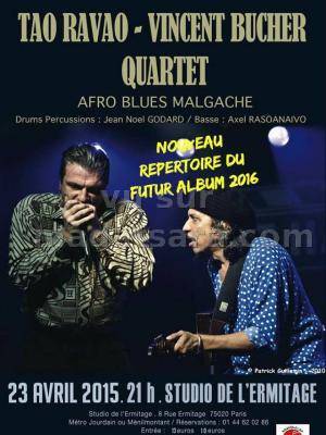 Tao Ravao - Vincent Bucher Quartet en concert au Studio de l'hermitage