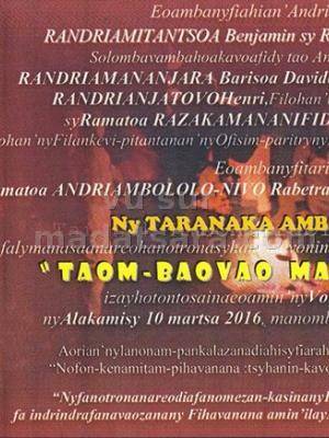 Taom-baovao malagasy any Ambohidrabiby