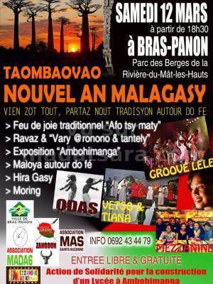 Taom-baovao nouvel an malagasy à Bras-Panin Parc des Berges de la Rivière-Du-Mât-Les-Hauts