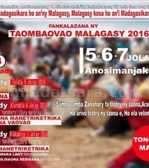 Taombaovao malagasy 2016 - Anosimanjaka : harendrina, Alahamady, hira gasy