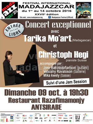 Tarika Mo'Art & Christophe Hegi - Restaurant Razafimamonjy Antsirabe - Madajazzcar 2016