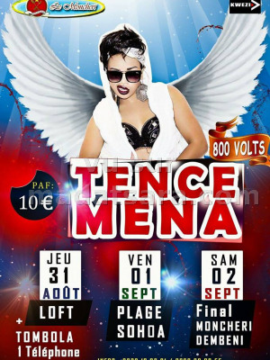 Tence Mena‍ 800 volts - Restaurant Le Mon Chéri‍ - Plage Sohoa Mayotte‍  Le Loft Mayotte‍ ‍ ‍