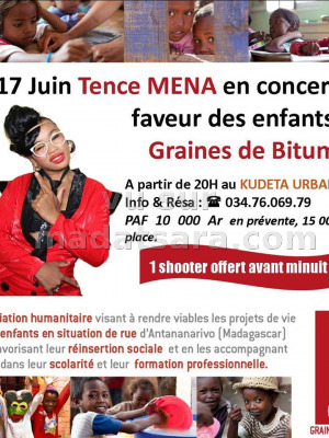 Tence Mena‍ en concert en faveurs des graines de bitume - Kudeta urban Club‍