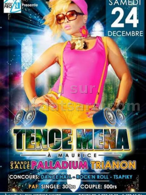 Tence Mena‍ en concert Salle Palladium Trianon Maurice