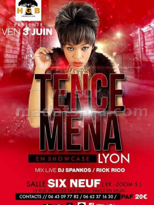 Tence Mena en showcase à Lyon à la salle Six Neuf