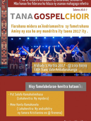 TGC (Tana Gospel Choir)‍ en concert FJKM Ambatonakanga‍