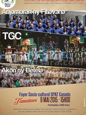 TGC, Anjomaran'ny Fitiavana, Akon'ny Betela en concert au Foyer Socio-culturel SPAT Canada