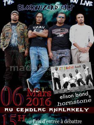 The blackwizard cult en live au Cmdelac Analakely avec Elison band & Hornstone