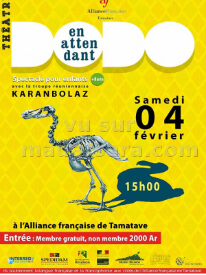 Théâtre en attendant Dodo spectacle pour enfants avec la troupe réunionnaise Karanbolaz - AF - Alliance Française Toamasina‍