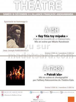 Théâtre "Ilay fitia tsy mipaka", "Patrak'ala" - AFT - Alliance Française d'Antananarivo‍