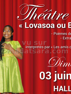 Théâtre "Lovasoa ou Bel héritage" - AFT - Alliance Française d'Antananarivo‍