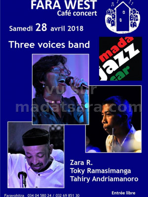 Three Voices Band‍ au Fara West Faravohitra‍ café concert