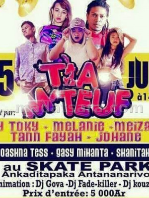 Tia m'teuf au Skate Park Ankaditapaka‍ avec Ny Toky‍ , Melanie Walker‍ , Meizah‍ , Tann Faya‍ & johane