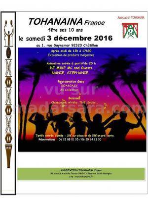Tohanaina France fête ses 10 ans à Chatillon