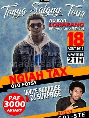 Tonga saigny tour avec Ngiah Tax Olo Fotsy & Sol'ste en show case au Bar Loharano