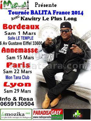 Tournée Balita France 2014 à Paris avec Kawitry le plus long