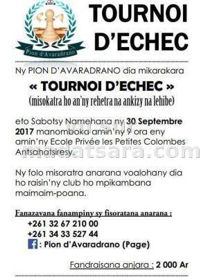 Tournoi d'echec Ecole Privée Les Petites Colombes Antsahatsiresy