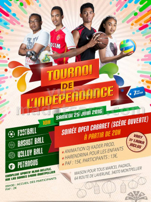 Tournoi de l'indépendance Football, Basket Ball, Volley & Pétanque - Montpellier