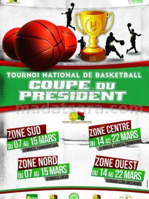 Tournoi national de Basket Coupe du président à Fianarantsoa, Toamasina, Antsiranana et Antsirabe