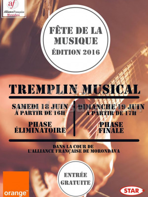 Tremplin musical fête de la musique Alliance Française de Morondava
