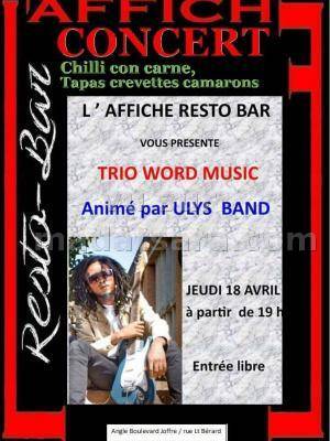 Trio world music Affiche Resto Bar Toamasina