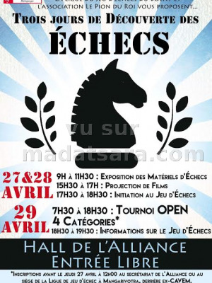 Trois jours de découverte des échecs - AF - Alliance Française de Mahajanga‍