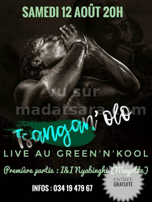 Tsangan'olo live au Green'N'Kool Nosy-Be‍