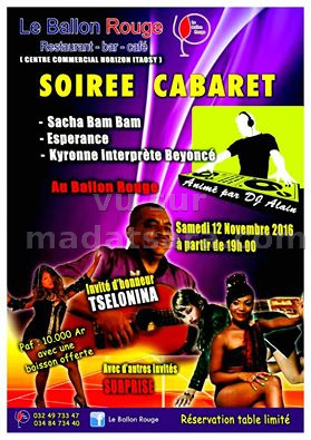 Tselonina‍, Sacha Bam Bam‍, Espérance‍ & Kyrone‍ - cabaret au Restaurant Le Ballon Rouge Itaosy