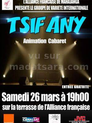 Tsifany animation cabaret à l'Alliance Française de Mahajanga