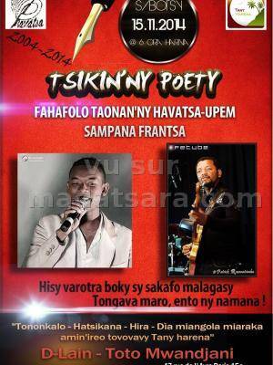 Tsikin'ny Poety Fahafolo taonan'ny Havatsa Upem Sampana Frantsa avec D-Lain et Toto Mwandjani à Par