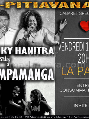 Tsiky‍ , Mimi & Hanitra accompagnés par Mpamanga‍ - La Palette Antsirabe‍ cabaret spécial St Valentin