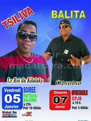 Tsiliva & Balita en concert Gymnase CRJS Toamasina - Night Club Pattaya Toamasina
