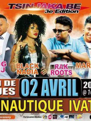 Tsinjaka be 3ème édition avec Black Nadia, Big MJ, Jean Aimé, Rak Roots, Arione Joy, Mario Valeur Club Nautique Ivato