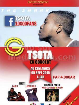 Tsota en concert au CFM Anosy - Guests Lain'J, Lion Hill