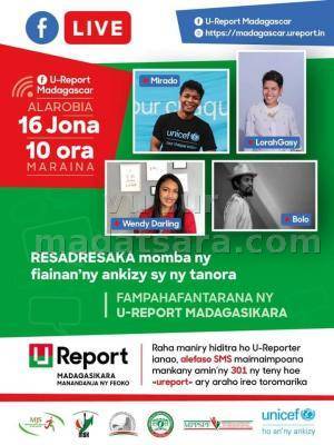 U-Report Madagascar - resadresaka momb any fiainan'ny ankizy sy ny tanora