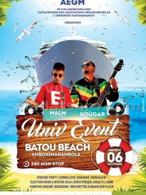 Univ Event Batou Beach Ambohimanambola‍ avec Malm Martiora‍ & Thiera Kougar‍
