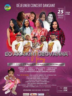 Diner/Soirée dansant(e) - Eo akaikin'i Geovanna - Le Cerisier Lisses