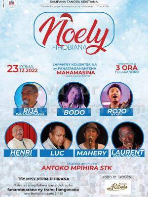 Noely fihobiana - Bodo , Rija ramanantoanina , Ny Avo , Henri ratsimbazafy , Luk , Mahery , Groupe laurent rakotomamonjy - Concert Palais des Sports Mahamasina