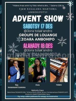 Advent show - Rija ramanantoanina , Elsie , Fmmo - Groupe de Louange Zoara Ambohipo