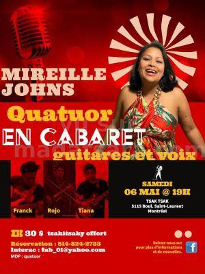 Mireille en Cabaret guitare et voix - Tsak Tsak Montréal