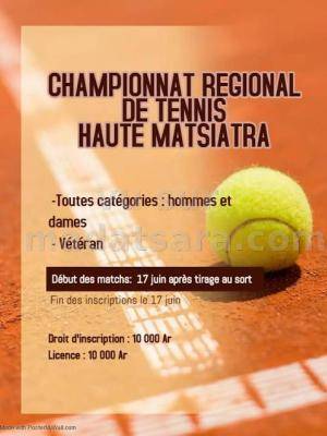 Championnat régional de Sport / Tennis Haute Matsiatra