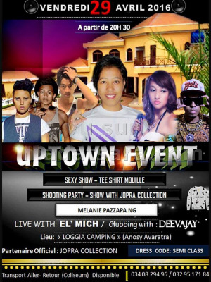 Uptown Event - Loggia Camping Anosy Avaratra - live avec El'Mich - clubbing : Deevajay