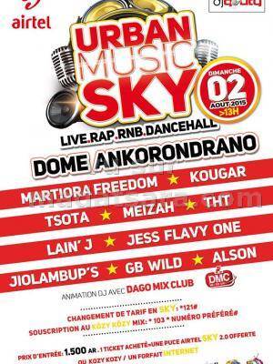 Urban music Sky au Dome Akorondrano avec Martiora Freedom, Kougar, Tsota, Meizah, THT, Lain'J, Jessy Flavy One, Jiolambup's, GB Wild, Alson