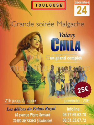Vaiavy Chila‍ au grand complet - grande soirée malgache Les Délices du Palais Royal (Seysses - France)‍