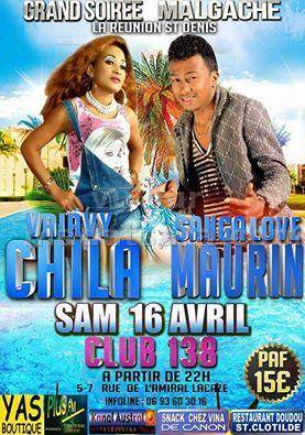 Vaiavy Chila & Sanga Love Maurin en concert au Club 138 La Réunion