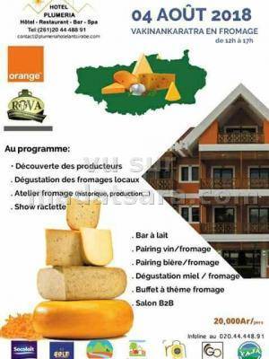 Vakinankaratra en fromage Plumeria Hotel Restaurant Antsirabe