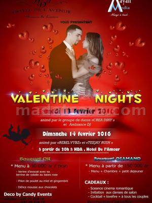 Valentine nights animée par le groupe de danse "Crea Dihy" - ambiance DJ avec Revel Vybz et Teejay Rush à l'Hotel de l'Avenue